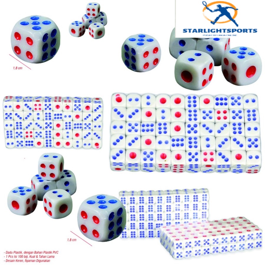 DADU JUMBO PLASTIK JUMBO 16 MM X 16 MM