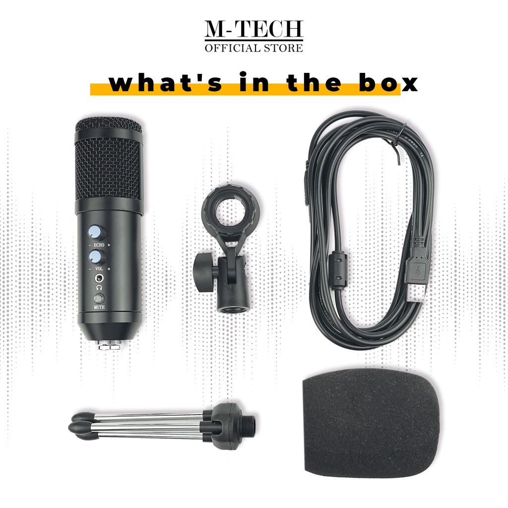 M-Tech Original MIC Microphone Condenser UK100 with Noise Cancelling