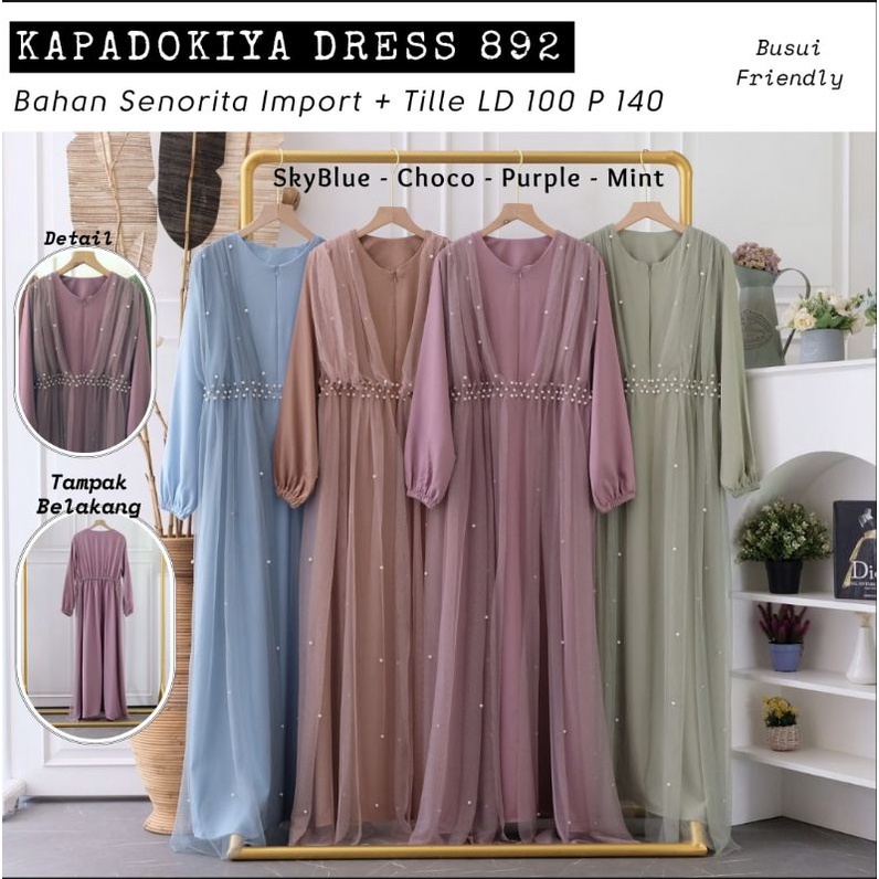 KAPADOKIYA DRESS LD100-110-120 /DRESS KONDANGAN BUMIL BUSUI/DRESS MATERNITY/DRESS SERAGAMAN BRIDESMAID