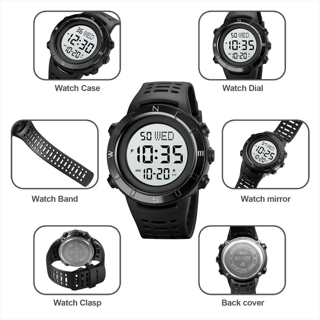 Jam Tangan Pria SKMEI 2015 Digital LED Water resist 5 atm Original