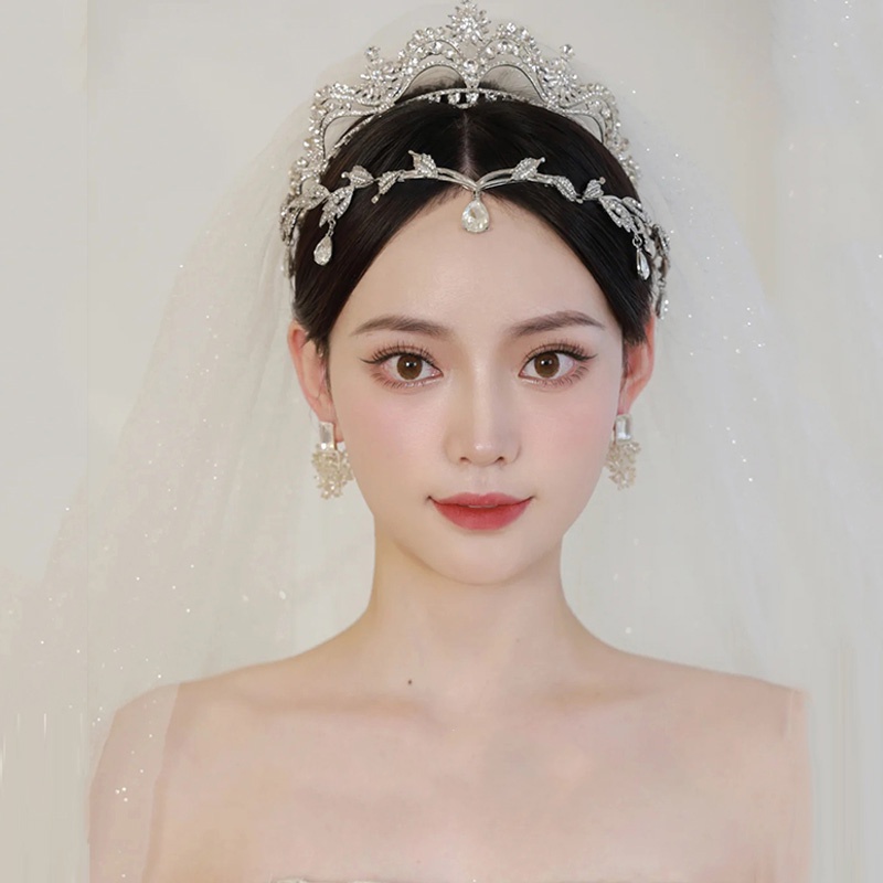 Headband Kristal Bentuk Tetesan Air Gaya Bohemian Untuk Aksesoris Rambut Pengantin