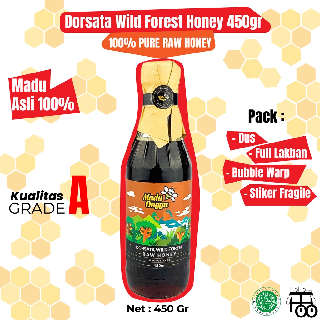 

(MADU) Madu Asli - Madu Onggu 450 gr Dorsata Wild Forest Honey - Sehat, Natural (100% Pure Honey)