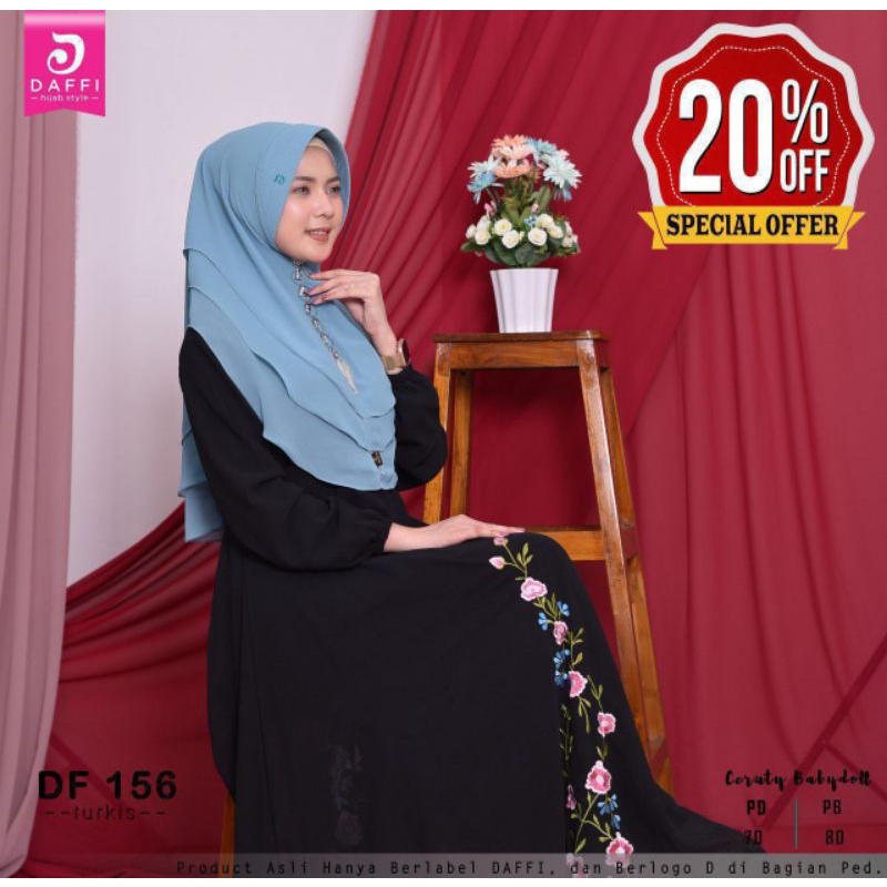Daffi hijab ori DF 156 ceruty