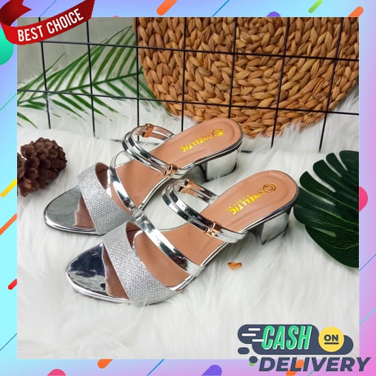 Heels Wanita Simple Elegan Korean Style Kondangan Import Hels Premium Terbaru Kekinian Model Dewasa 