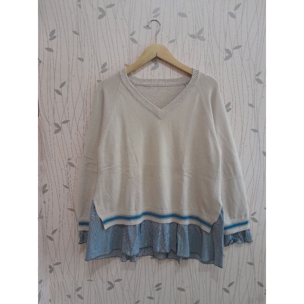 Thrift Rajut Crop Sweater Cardigan