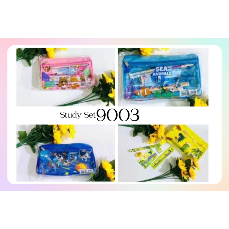 

SATU SET ALAT TULIS SEKOLAH ANAK MURAH SALE STUDY SET PENCIL CASE MOTIF KARAKTER 9003 LUCU