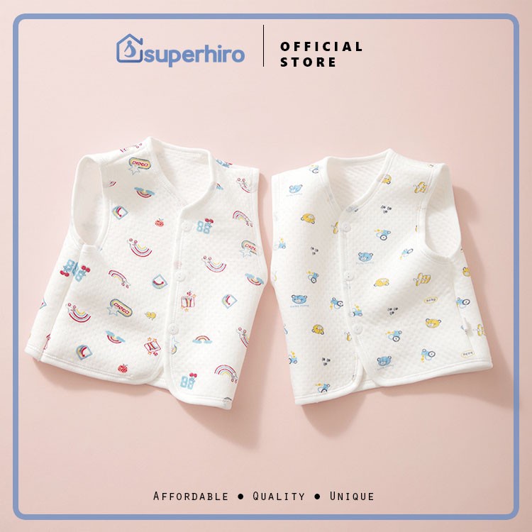 Rompi Atasan Baju Hangat Baby Bayi Newborn Anti Angin Tangan Buntung