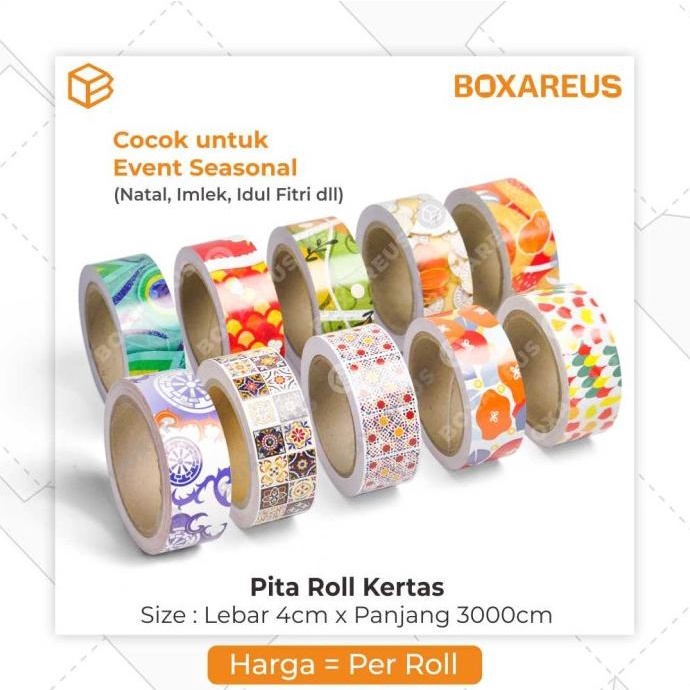 

Pita Kertas - Dekor Hampers Aksesoris Natal Imlek Lebaran Idul Fitri