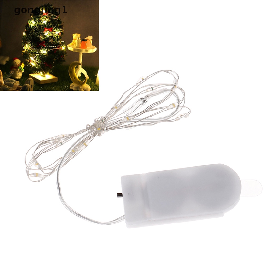 Ggg Miniatur Lampu String Led Dekorasi Pohon Natal Rumah Boneka 1: 12