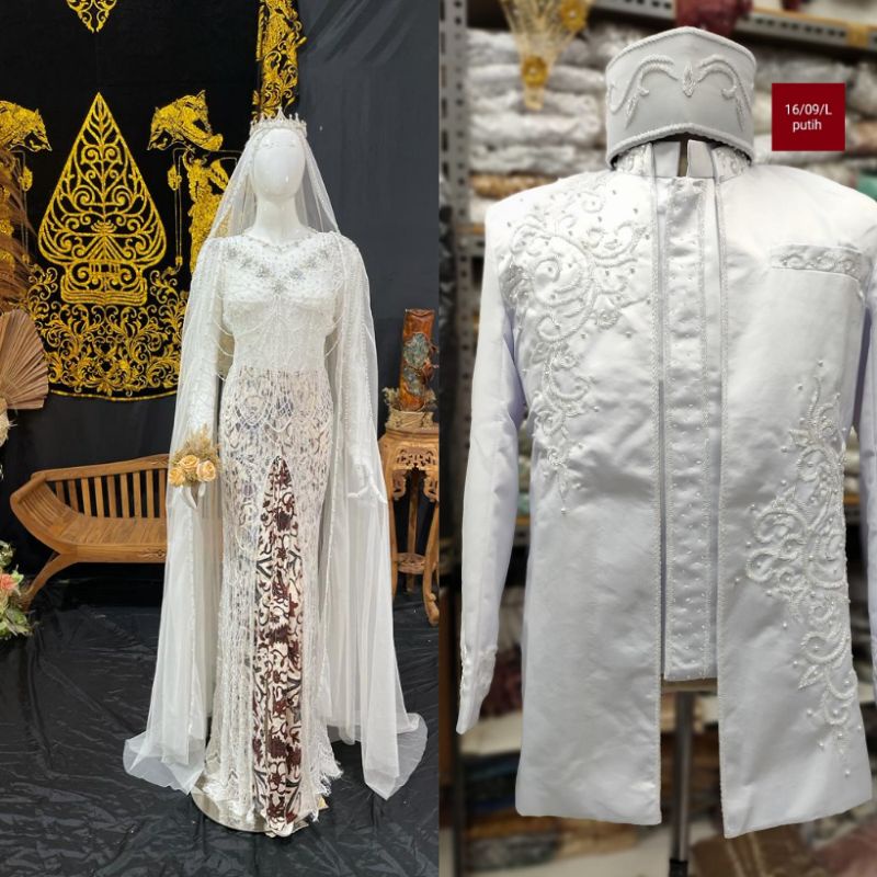 CAUPLE DRES KEBAYA CHANTYLI //CAUPLE PASANGAN KEBAYA AKAD MODREN /KEBAYA PASANGAN TERBARU// AKAD EKOR PREMIUN//BAJU PENGANTIN TERBARU|KEBAYA DRESS MODERN//KEBAYA MASA KINI