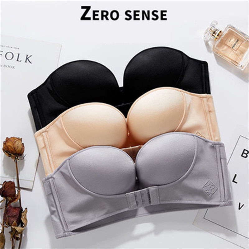 BEE - Bra Push Up Wanita Bh Strapless / Bh Kemben Kancing Depan Belakang Bh 336