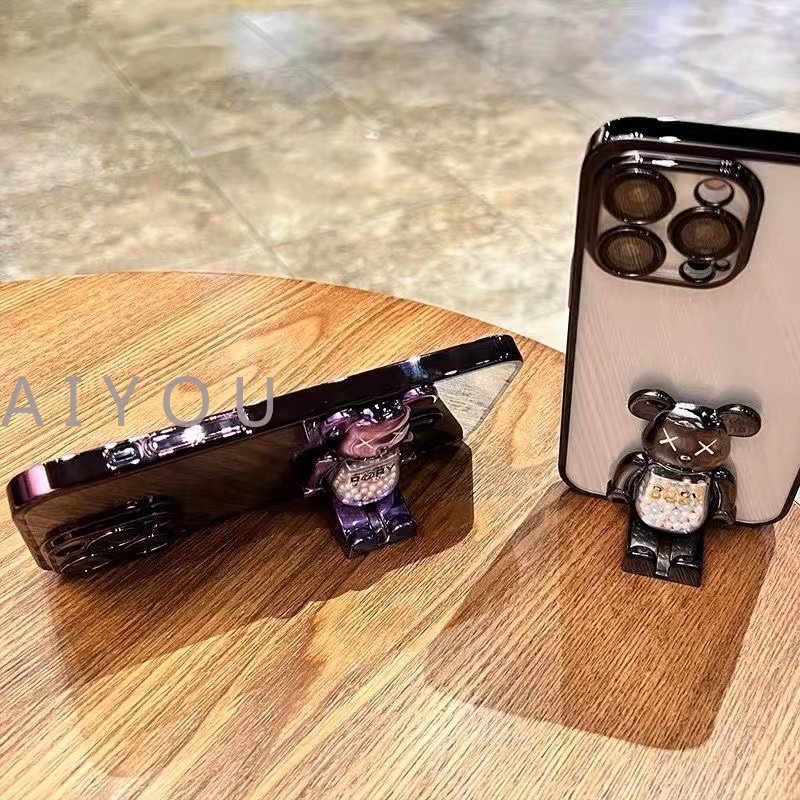 Ring Holder Hp Bentuk Beruang 3D Gaya Jepang Untuk iPhone 14 13 Samsung