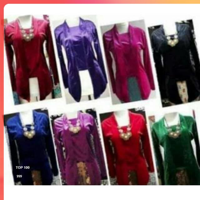 KEBAYA BLUDRU KUTU BARU KARTINI BAJU ADAT JAWA WANITA HALUS MURAH Kebaya Bludru