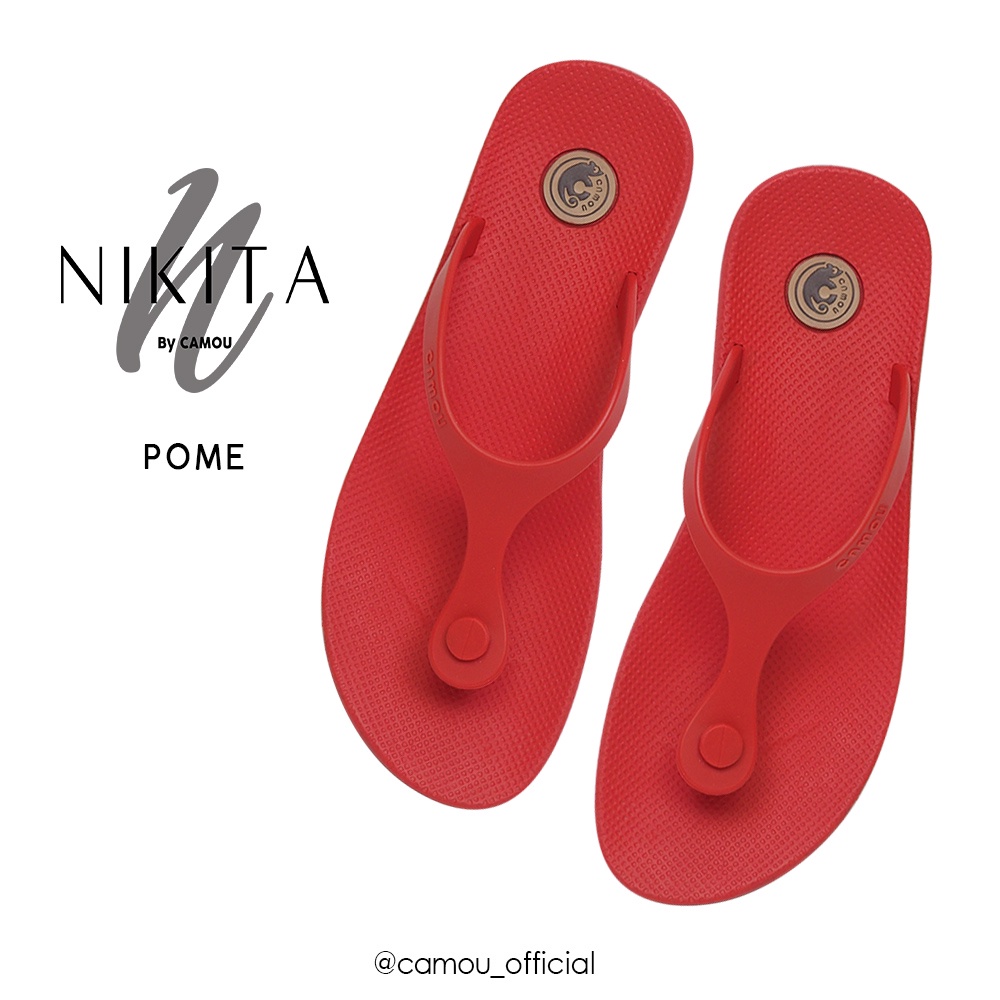 [Official] Sandal Jepit Camou Wanita NIKITA Pome Merah