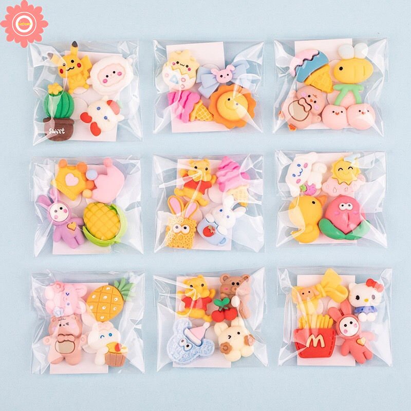 Aksesoris Mainan Boneka Kartun 3D Bahan Resin Untuk Dekorasi Case Handphone