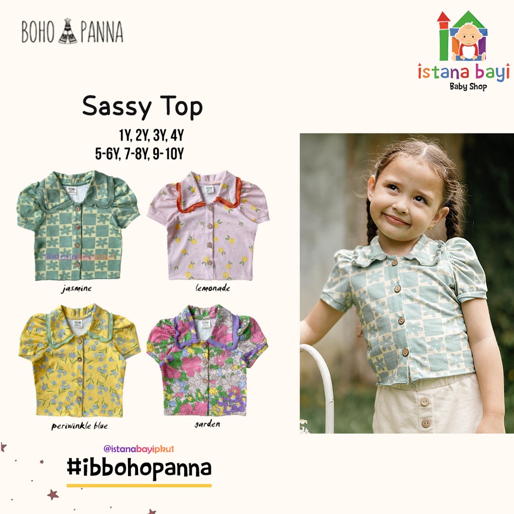 BOHOPANNA - SASSY TOP - Atasan Anak Perempuan