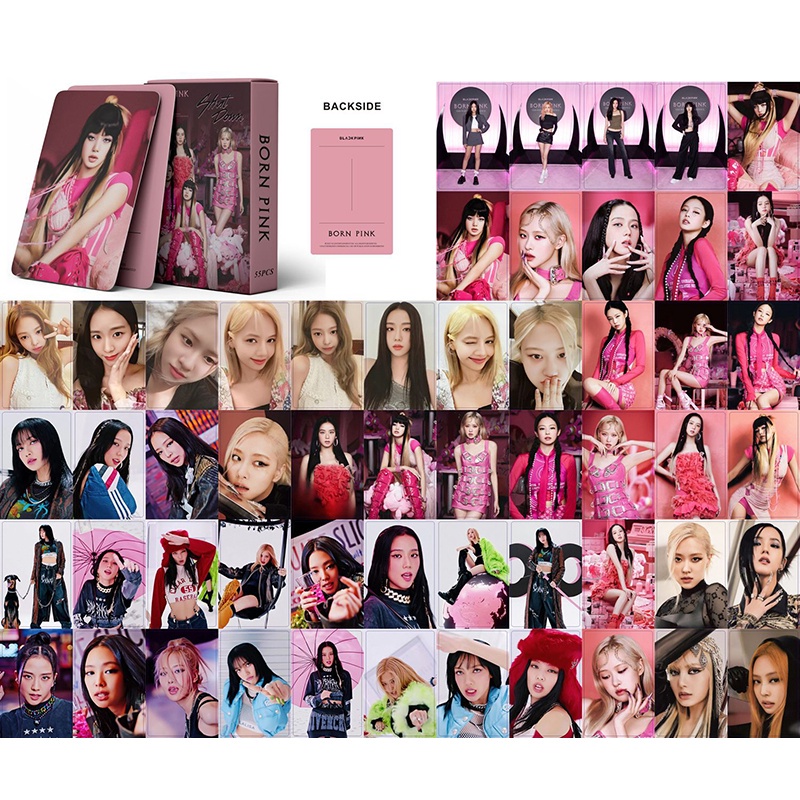 55pcs / box Kartu Foto LOMO Blackpink Jennie Jisoo