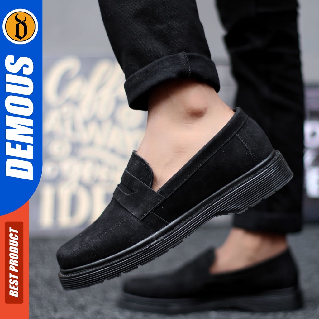 DEMOUS Petruci -Sepatu Docmart Formal Pantofel Low Boots Kerja Pria