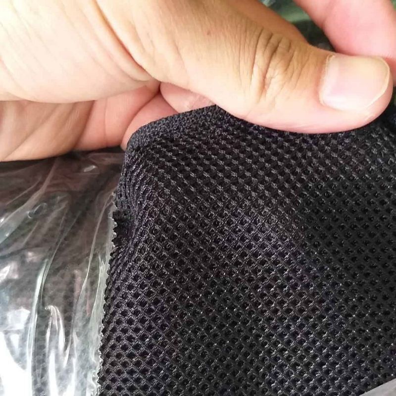 Kain Jaring Tebal Jala Double Mesh Sandwich Hitam