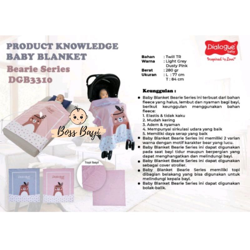 DIALOGUE BABY Blanket Bearie Series - DGB3310 / Selimut Bayi Fleece