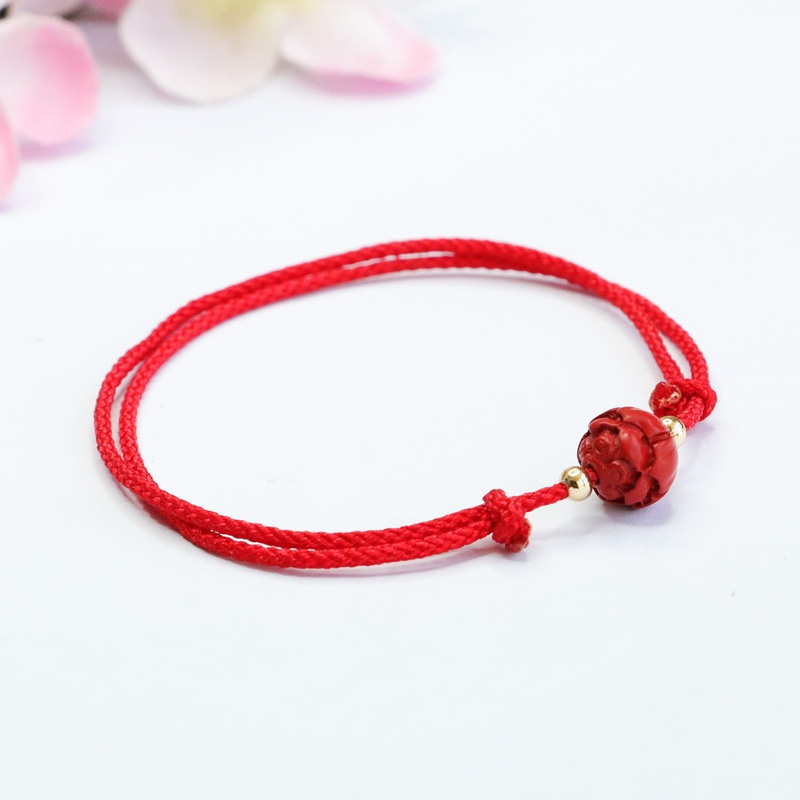 Gelang Tangan Tali Adjustable Motif Bunga Teratai Untuk Pasanganpriawanita