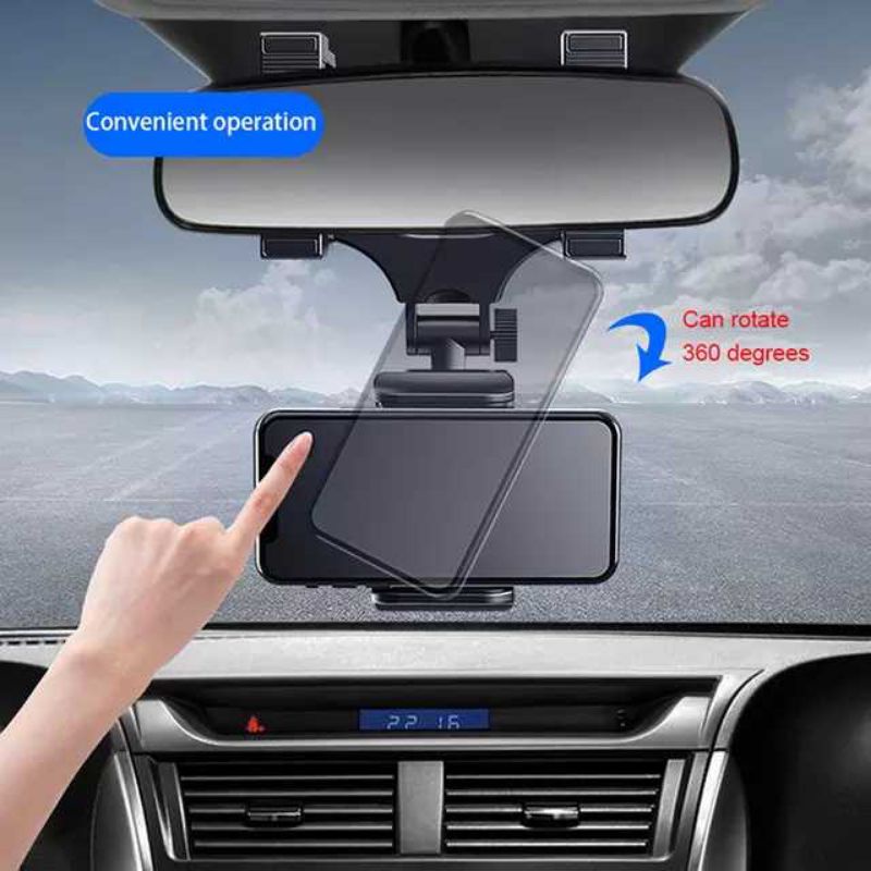 Car RearView Bracket Handphone Dudukan HP Holder Mobil Dudukan Kaca Spion Tengah Mobil