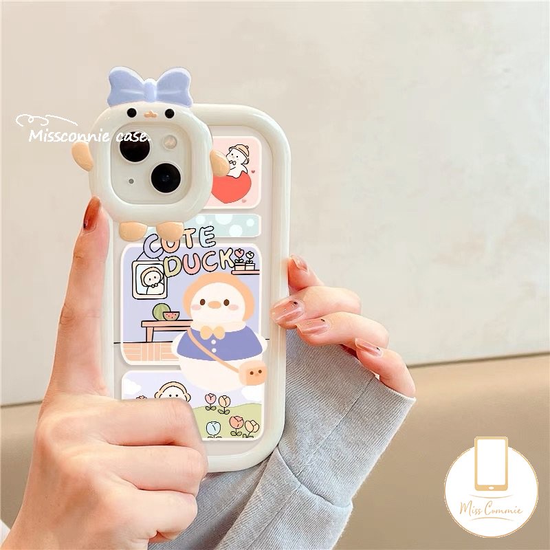 Casing Lensa 3D Bow Little Monster Lucu Redmi A1+9 10 9A 10A 9T 10C 9C NFC Mi 11Lite PO CO M3 Pro X3 NFC Redmi Note10 11Pro+11 8 9 11s 10 Pro Max Plus Kartun Bebek Sarung