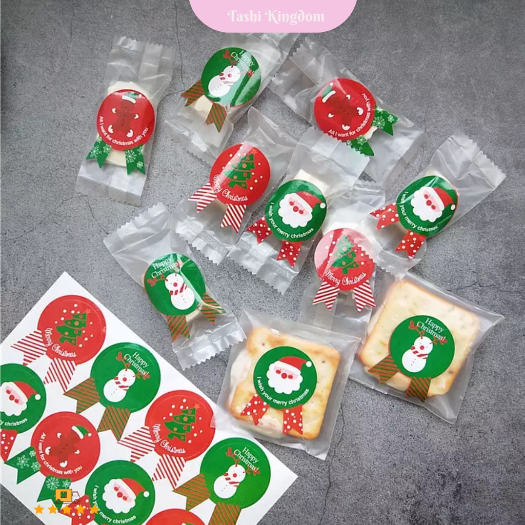 

STIKER isi 8 TEMA NATAL STIKER LABEL X'MAS STIKERS BOX x'mas SERBAGUNA stiker packaging box natal