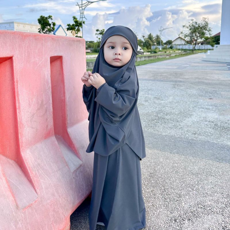 gamis anak, french khimar anak, Frenchkhimar jersey,gamis bayi