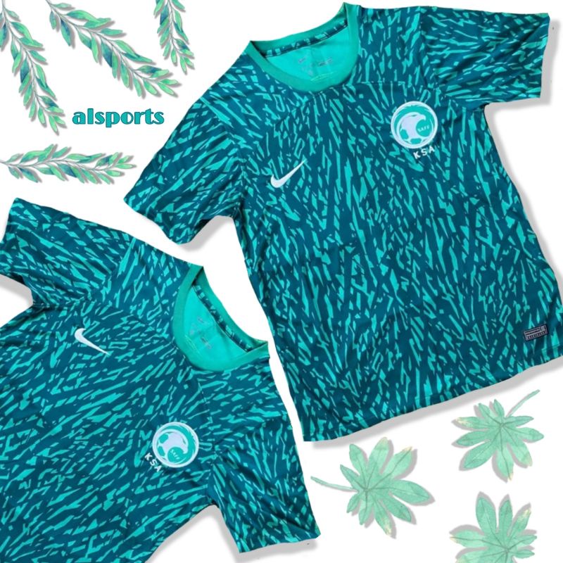 Jersey Bola Arab Saudi Away 2022 / 2023  Baju Bola Arab Hijau | Dijamin Grade Ori, Terjangkau & Kual
