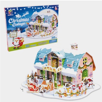 Hadiah Natal Anak PUZZLE 3D CHRISTMAS COTTAGE