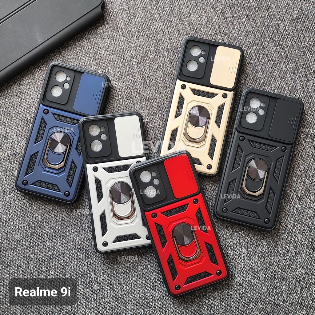 Realme 9I Realme 9 Pro Realme 5 Realme 5S Realme 5I Case Robot Slide Kamera Protect + Ringstand Real