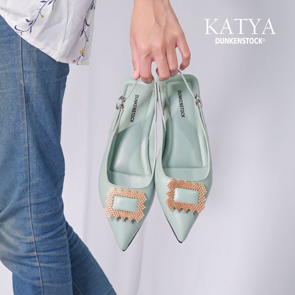 Dunkenstock KATYA Sepatu Flat Wanita Flatshoes slingback sepatu kerja teplek terbaru