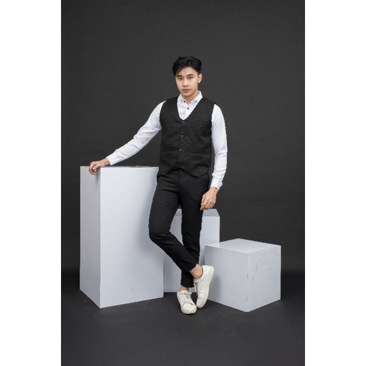 Mubeng Vest Formal/Rompi Jas Semi Wool Slimfit