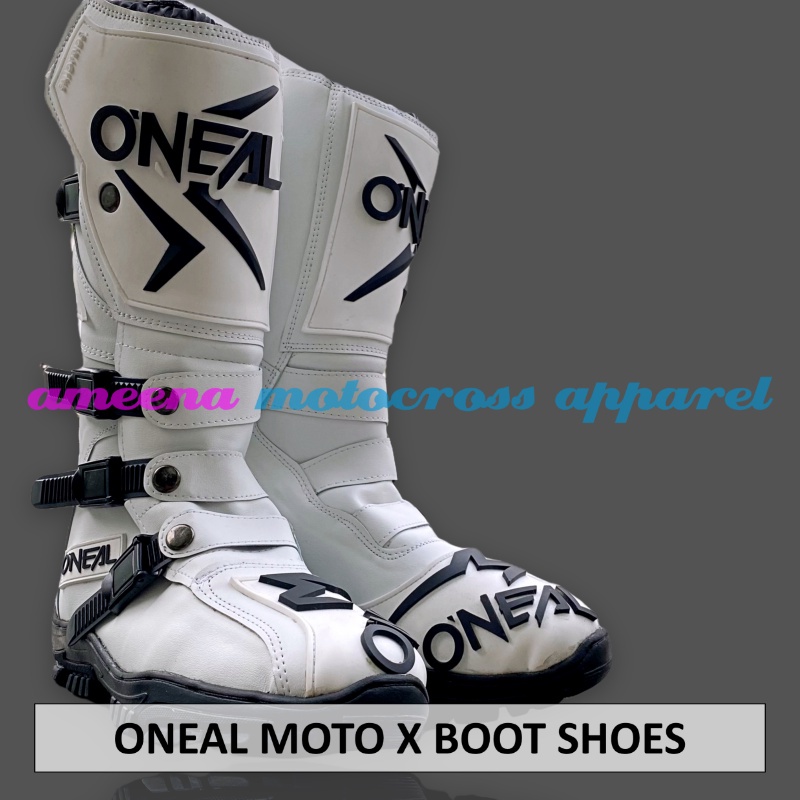 Sepatu MX Boots - Sepatu Trail - Sepatu Motocross - Sepatu Enduro - Sepatu Adventure - Broken White