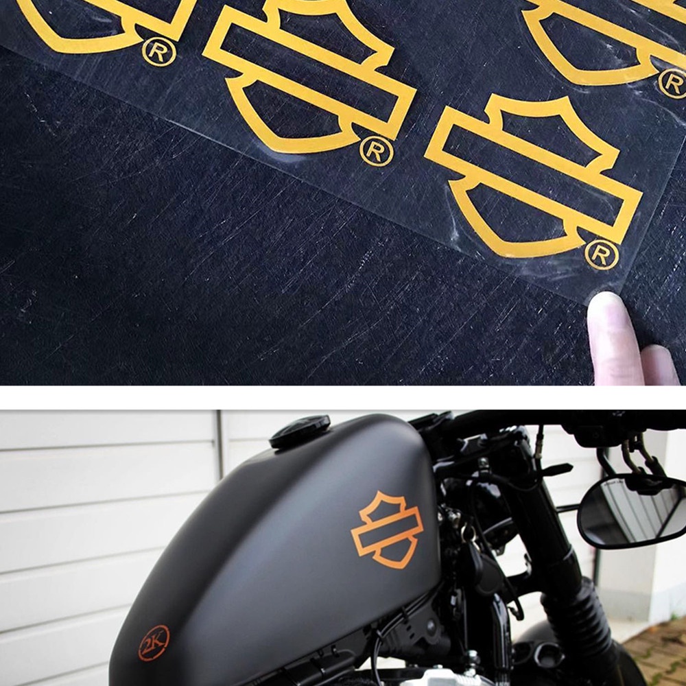 6 Pcs Sticker Reflektor Dekorasi Tangki Bensin Motor Harley Davidson Dyna Street Bob Rider XL 883 Electra Glide Road King