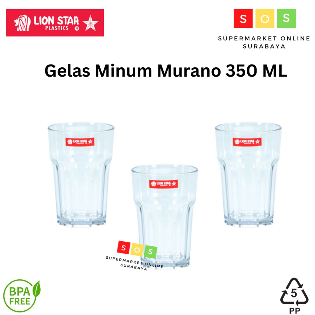Jual Gelas Plastik Tebal Bentuk Mahal Dan Bagus 350 Ml Lion Star Murano Cup Shopee Indonesia 4477