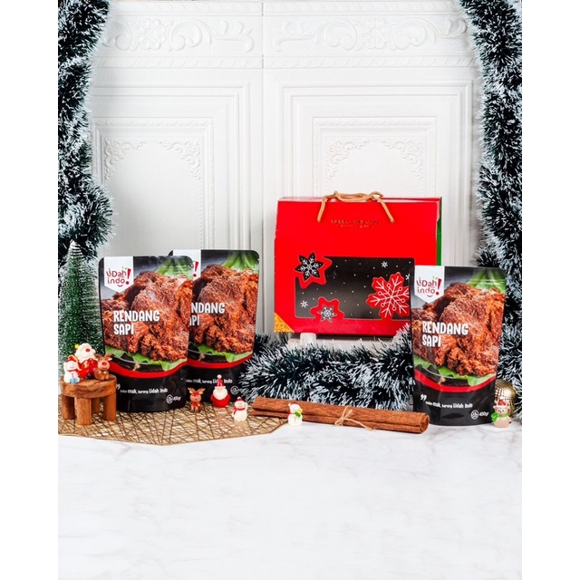 

Hampers Natal Isi 3 pack Rendang Lidah Indo