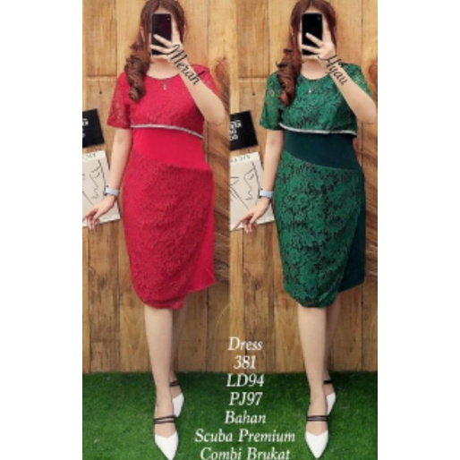 dress brukat kombi scuba premium dress tile import lapis furing