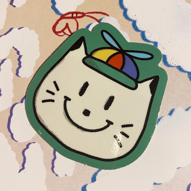 

groll.ce - kitty hat die cut sticker