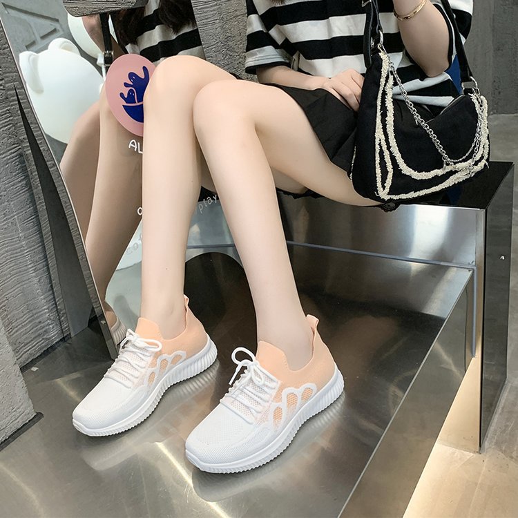 Gobra ♕ SEP021 (Tanpa Kotak) Sepatu Sneakers Wanita Simple 2 Warna Sporty Model Korea Fashion Casual Sport Santai Olahraga Import