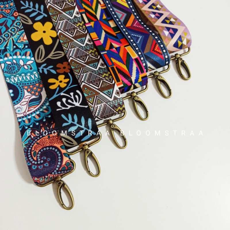 Bag Straps Motif 38mm hardware ATG Bakar Tali Tas Selempang Panjang Strap lebar 3,8 cm