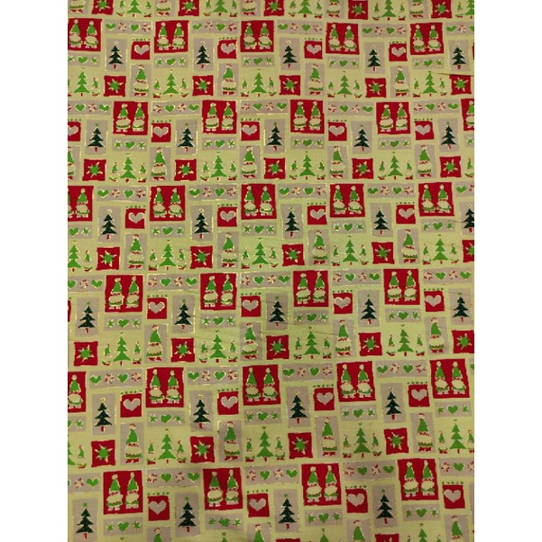 Kain Katun Jepang Motif Natal Christmas Sinterklas