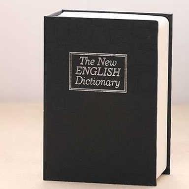 Brankas Buku Besar Hitam Besi Kotak Rahasia Bentuk Buku Kamus Y4109