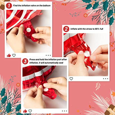 Balon Foil Desain Santa Claus Untuk Dekorasi Pesta Natal
