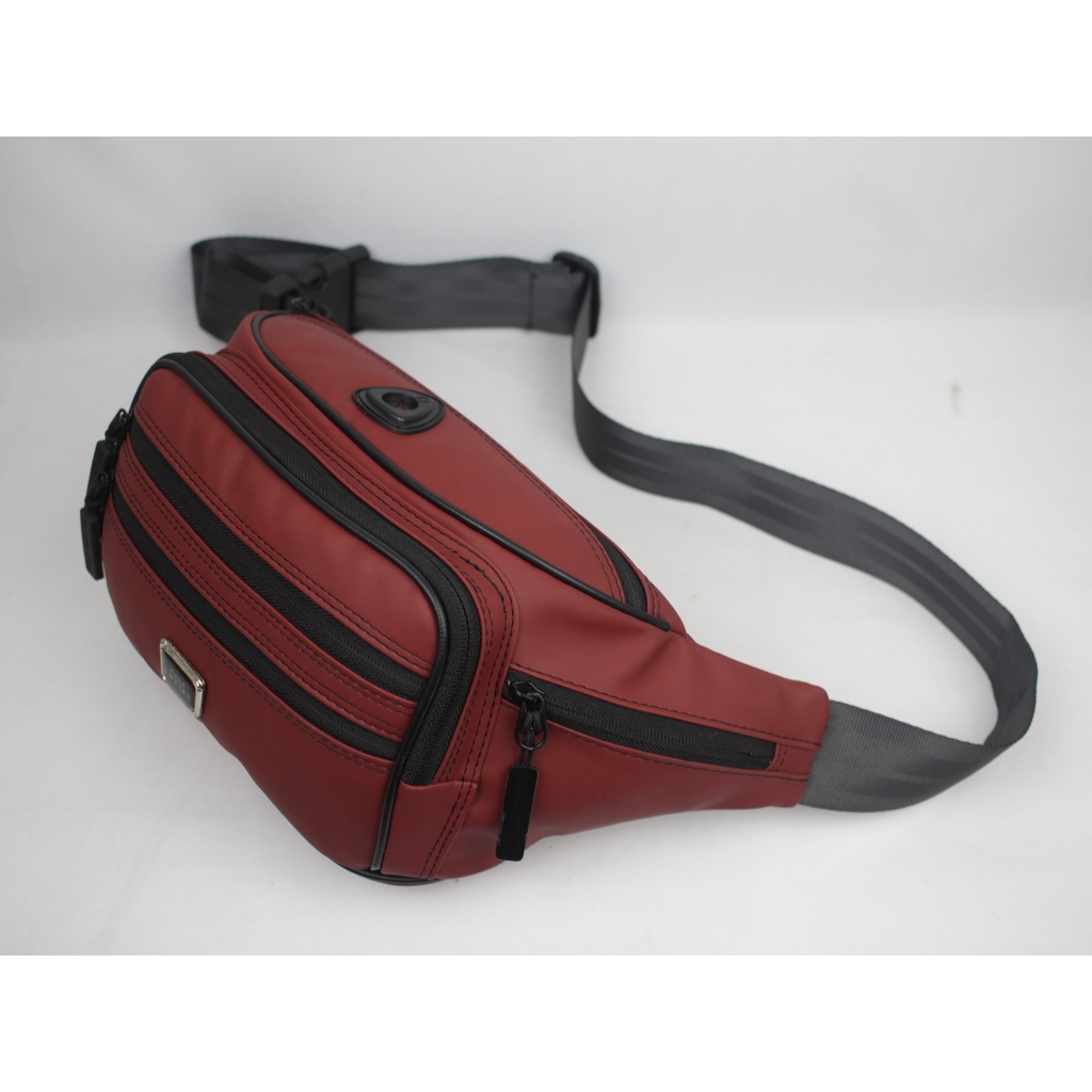 Waistbag Waterproof Polo Amstar 7 Resleting Bahan Ballon Anti Air Original Polo Amstar Tas Pinggang Tas Selempang Bahu