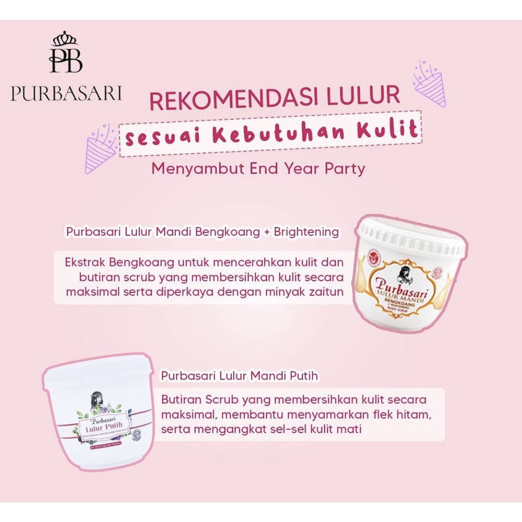 Purbasari Lulur Mandi body scrub 125 gr