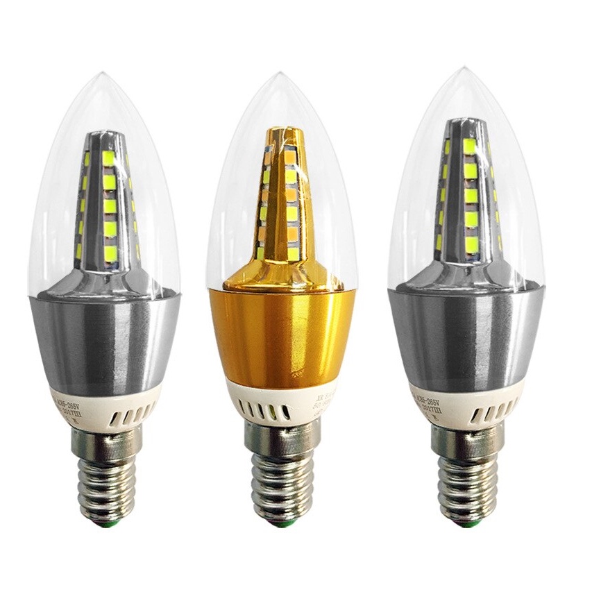 LAMPU CANDEL LED BOHLAM CANDEL SMD 5WATT E14 E27 PUTIH KUNING TERANG BAGUS