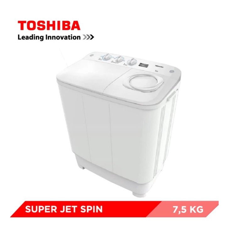 TOSHIBA Mesin Cuci 2 Tabung 7,5 kg VH-H85MN (WW)