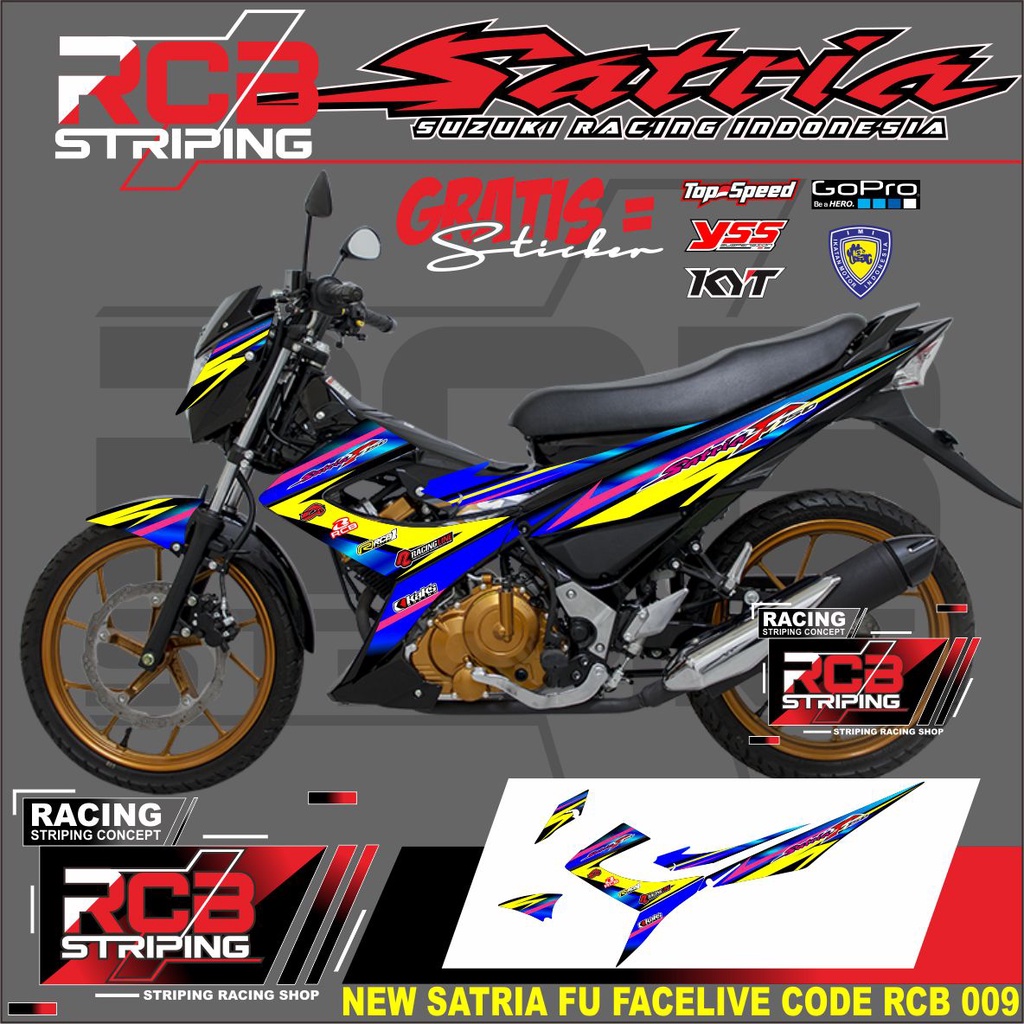 (COD) Striping Satria Fu / F 150 New Facelift FL 2013 2014 2015 Sticker Variasi Striping Motor Satri